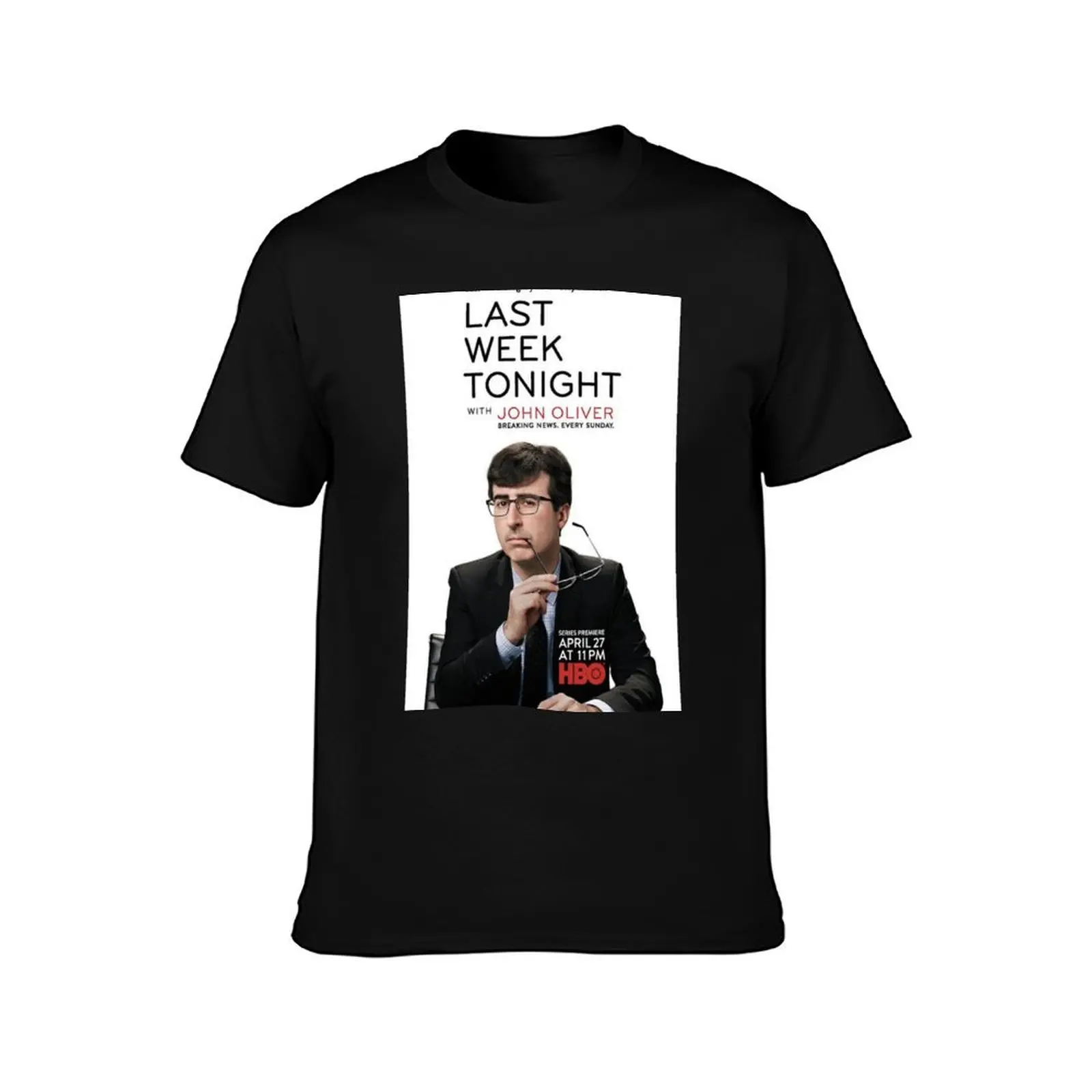 john oliver - T-Shirt Classic Print Short Sleeve Shirt T-Shirt