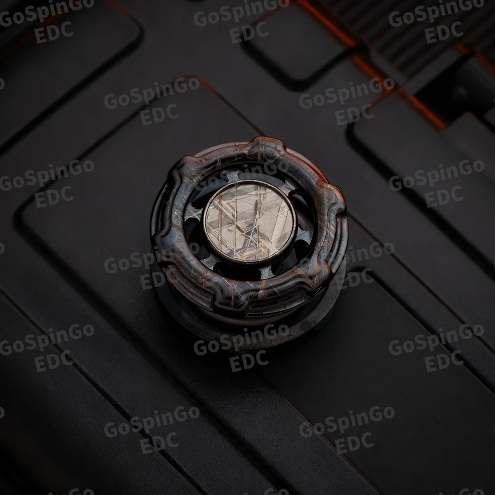 YIJIE EDC hexagrama Fidget Spinner Lock laca circonio titanio 24,5mm accesorios DIY Fidget juguete adultos