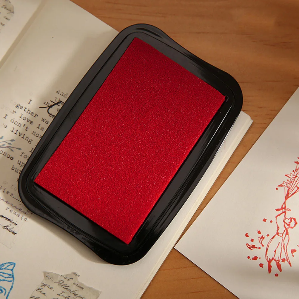 2pcs Vintage Red Ink Pad Premium Plastic Sponge For Diy Scrapbook Rubber Wood Fabric Craft Projects Stamp Pads Accounting
