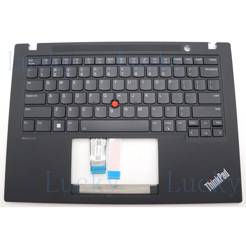 f  New Palmrest Upper Case US Backlit Keyboard For ThinkPad T14s Gen 4 21F6 21F7
