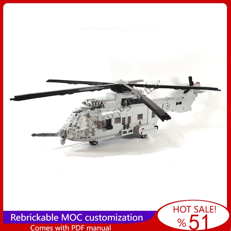 

1228Pcs MOC Air rescue H225M Caracal Transport Helicopter Model DIY Assembled Educational Creative For Children Christmas Gifts