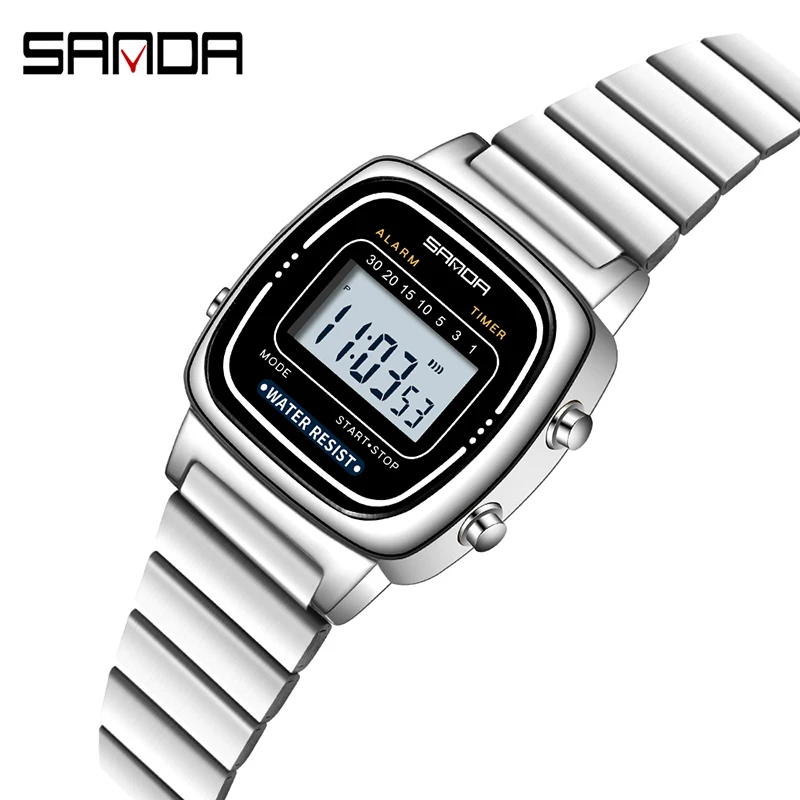 

SANDA New Fashion Electronic Movement Watch 30M Sport Waterproof Shockproof Digital Watch Men Stopwatch Alarm Relogio Masculino