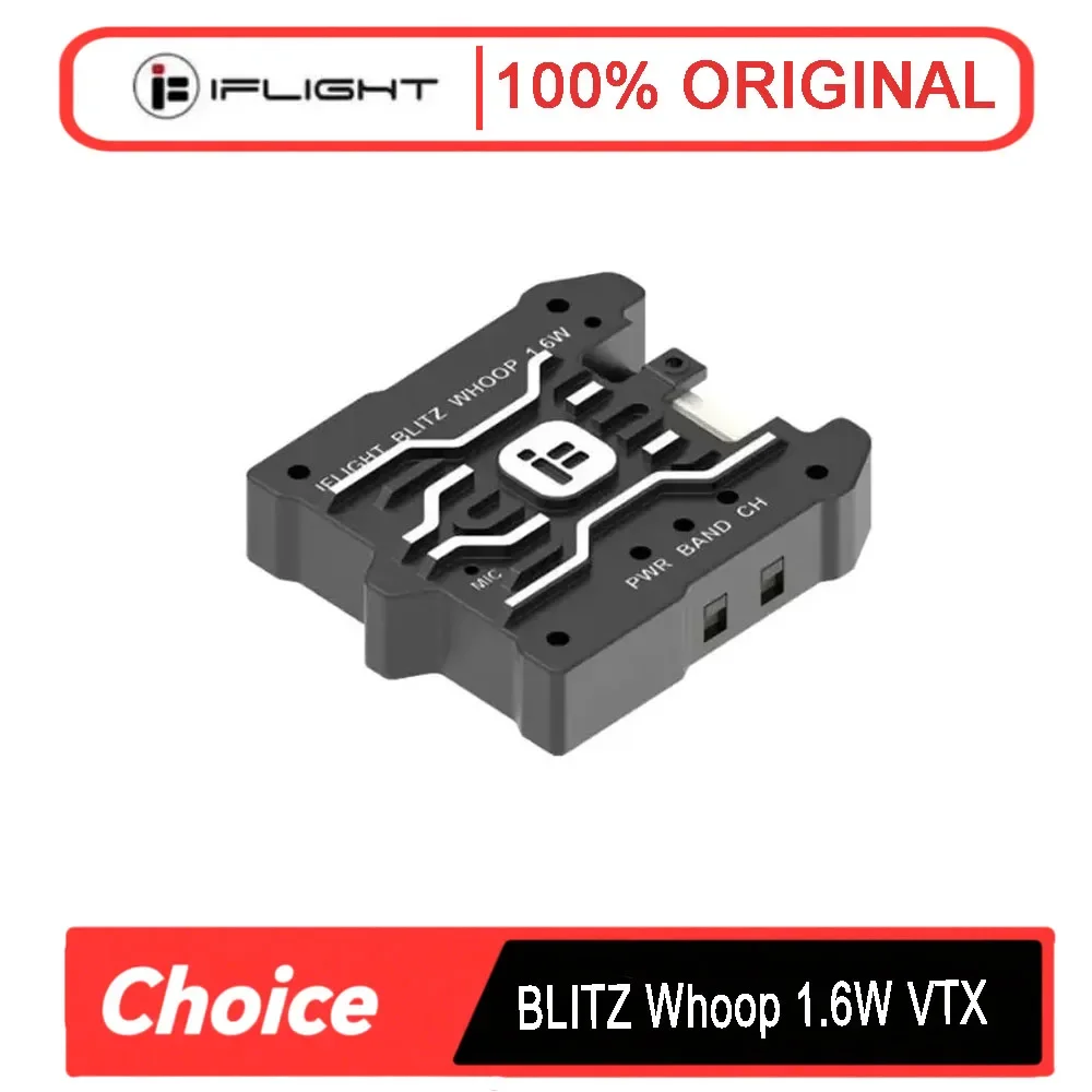 

Видеопередатчик iFlight BLITZ Whoop VTX 1,6 Вт, 1600 мВт — 25,5x25,5 мм, дальнего действия для гоночного дрона RC FPV