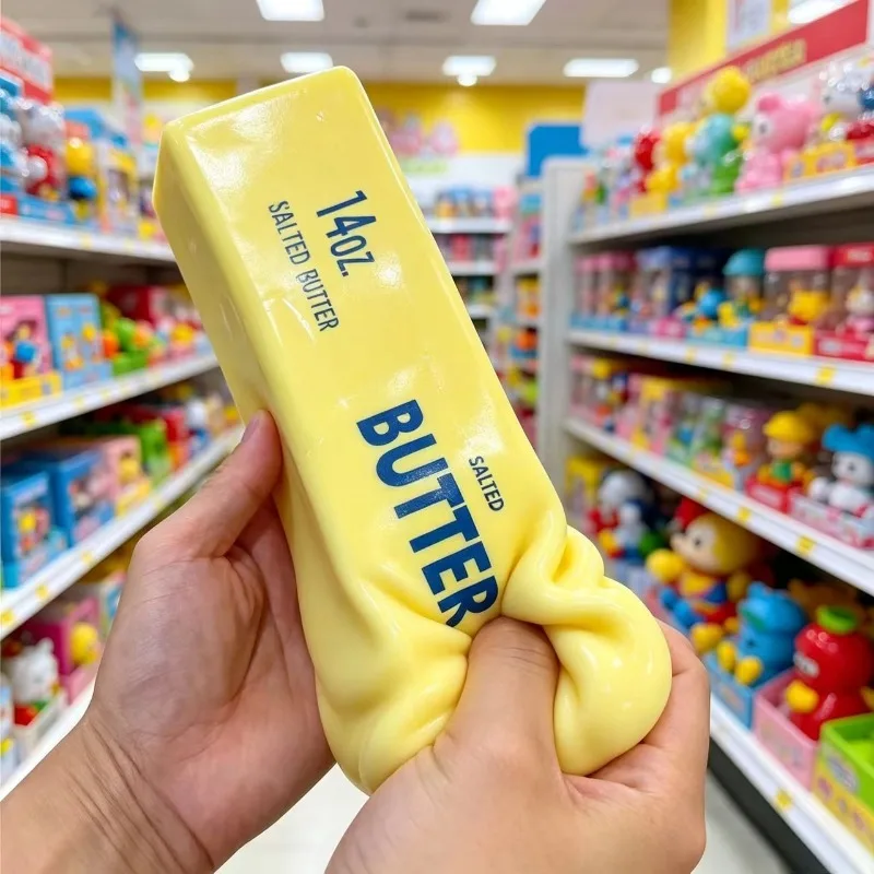 24cm Oversized Butter Squishy Toy Milky Fragrance Wet Soft Slow Rising Fidget Toy Stress Relief Gift for Adults Kids Squishy