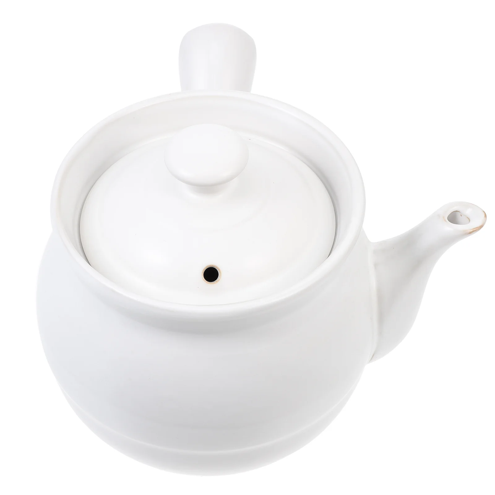 Ceramic Medicine Pot Large Volume Heat Insulation Smooth Handle Traditional Medicine Boiler Home Use Casserole Skillet