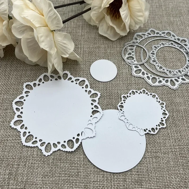 

Lace flower plate Metal Cutting Dies Stencils For DIY Scrapbooking Decorative Embossing Handcraft Die Cutting Template Mold