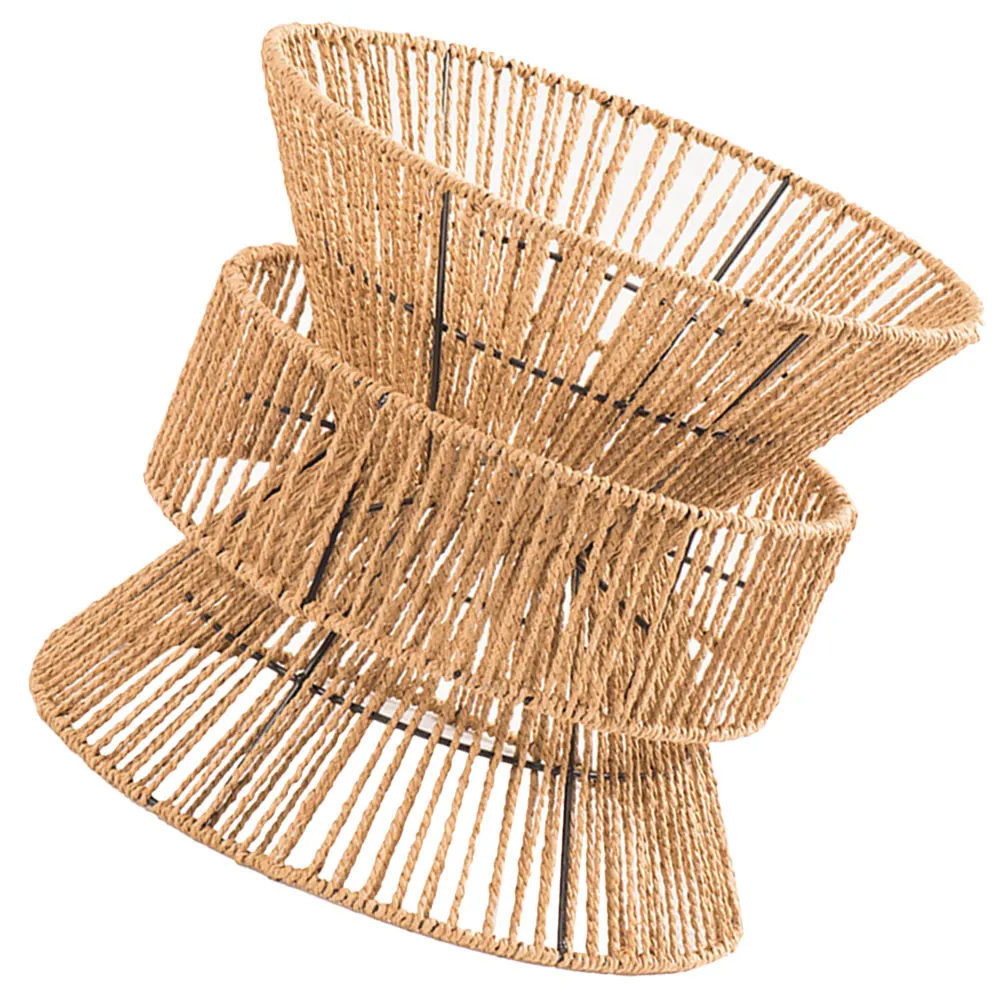 

Vintage Hemp Rope Lampshade Wicker Shade Replacement Pendant Lights Hanging Covers Ceiling Lampshade Practical For Bedroom