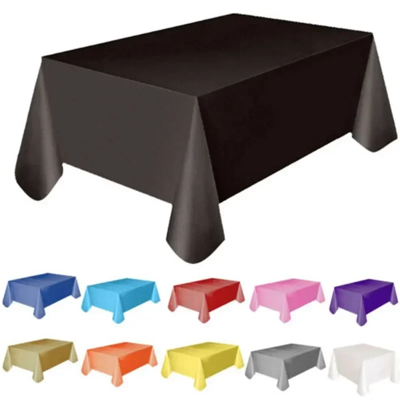 Environmentally friendly disposable plastic party wedding tablecloth set catering meal tableware  table cloth rectangular