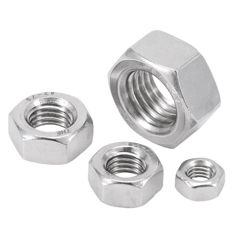 Left Hand Thread Hex Hexagon Nut 304 Stainless Steel Reverse Thread Hexagon Nuts M3 M4 M5 M6 M8 M10 M12 M14 M16 M18 M20