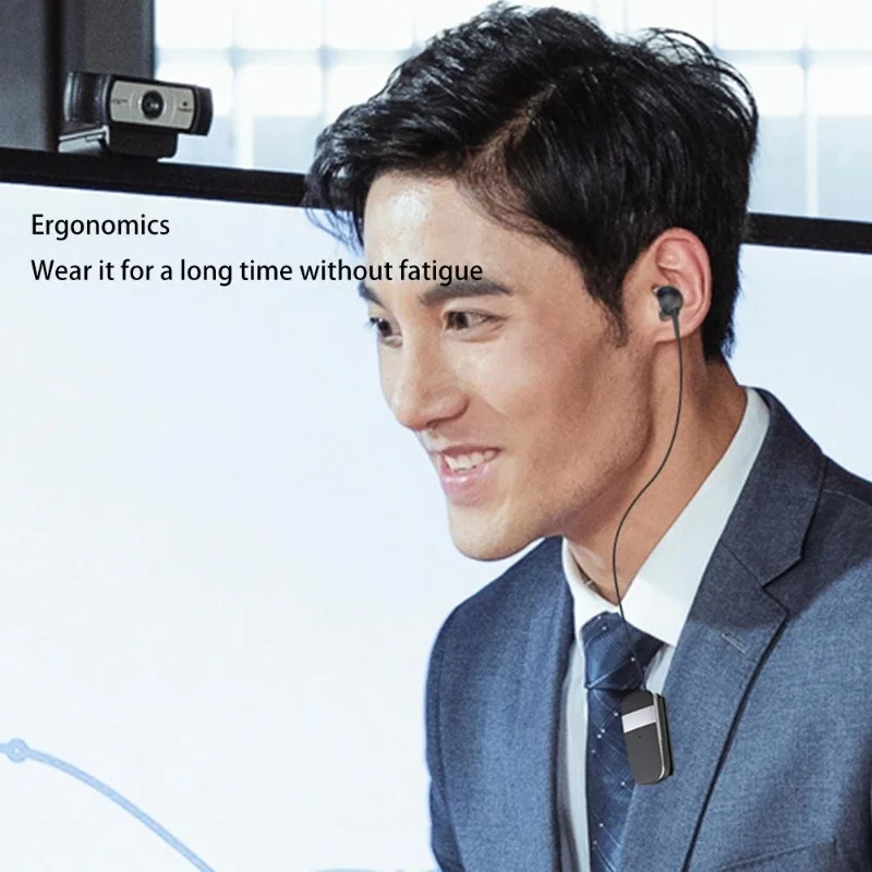 سماعة رأس بلوتوث للسيارة ذات طية صدر السترة اللاسلكية أحادية الأذن