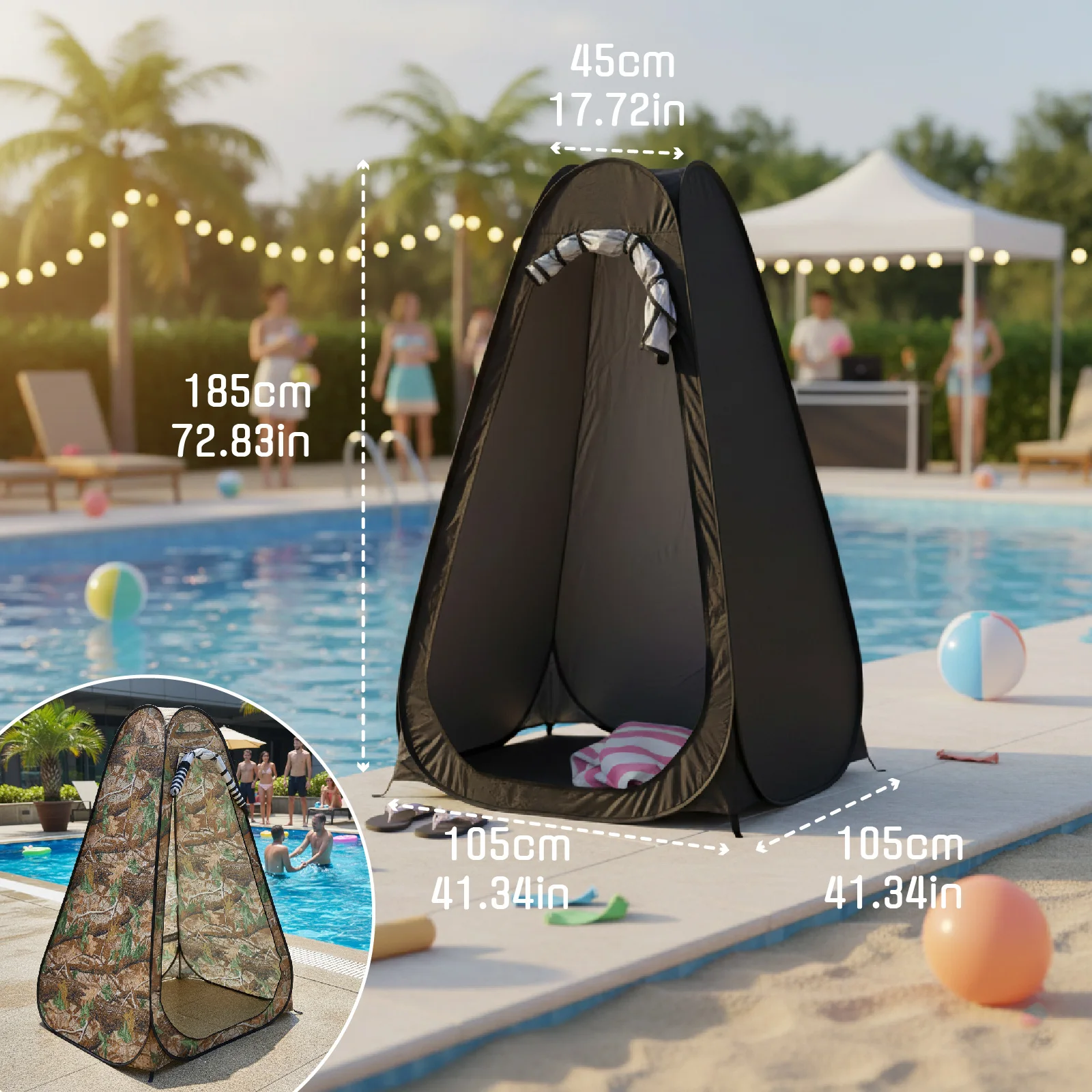 Tenda Portatile Pop-Up per Doc - Outdoor Camping Toilet Tent recensione e prezzo