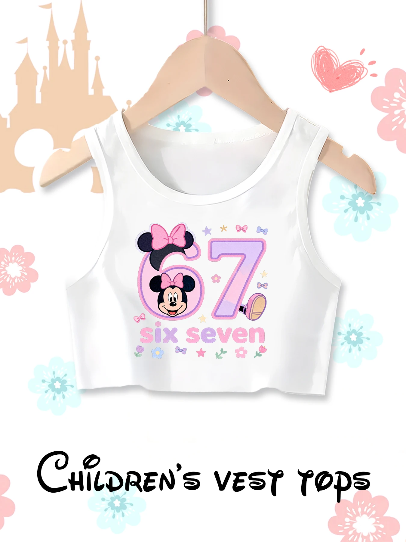 سترة أطفال أنيقة كاجوال برقبة دائرية من ديزني، مطبوعة بنمط ميني لطيف، مناسبة للارتداء اليومي، هدية لطيفة