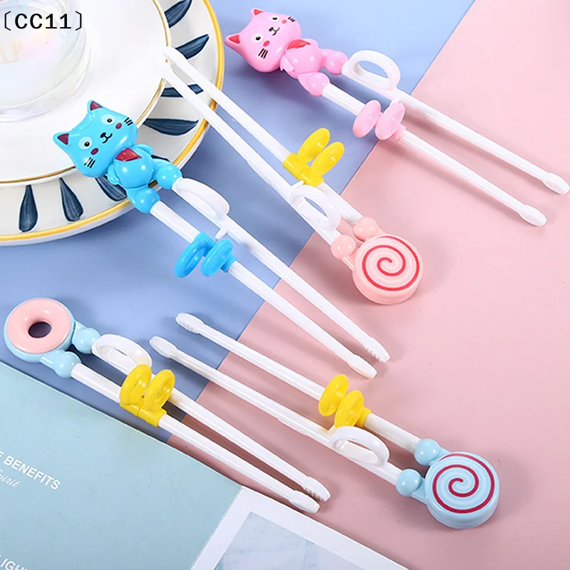 Home Party Cartoon Animal Head Chopsticks Plastic Environmentally Friendly Children Eating Training Baby Learn Chopsticks〔CC11〕