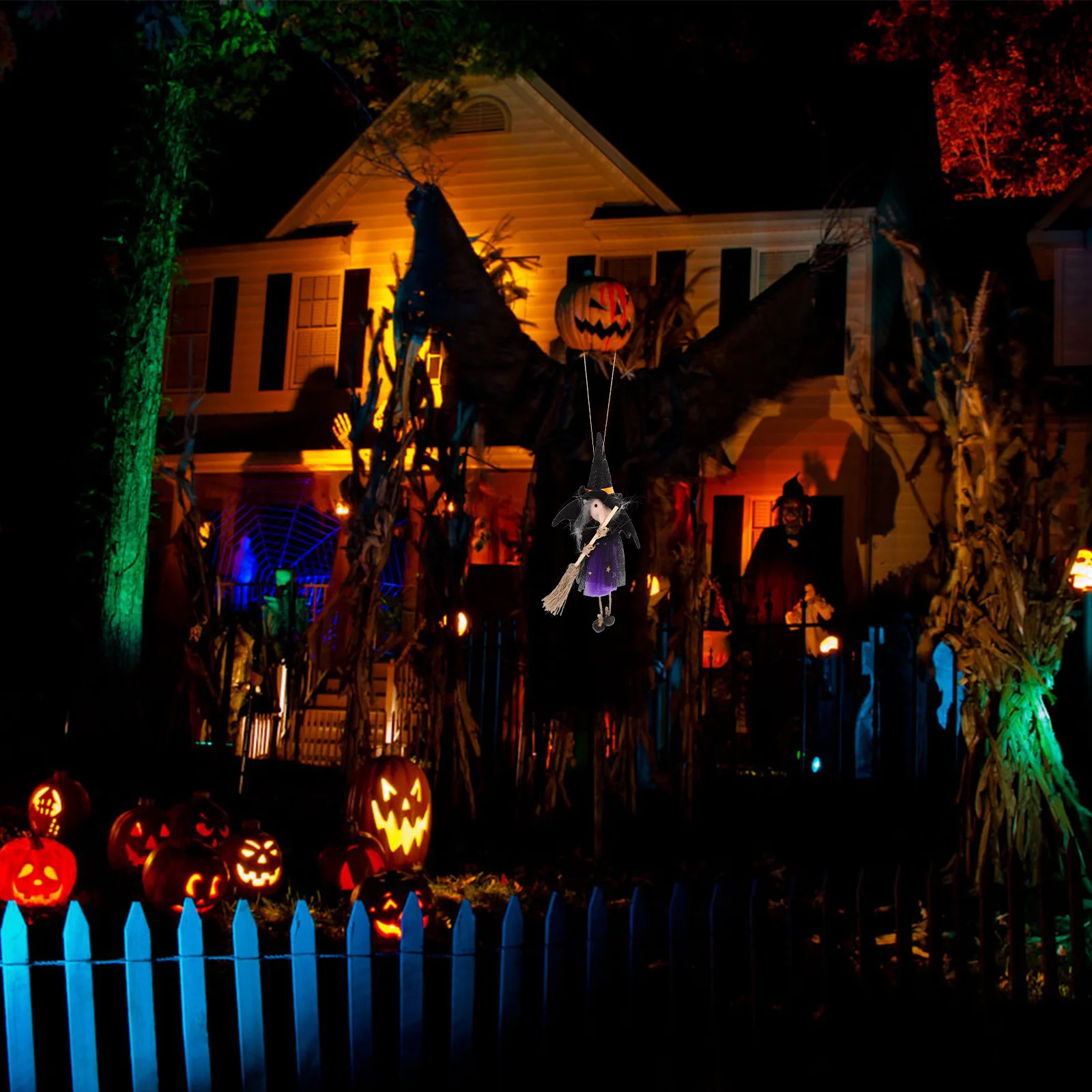 

Halloween Hanging Witch Decorative For Party Home Office Cafe Hotel Decoration Festival Ornament Wind Chime Hanging Decor