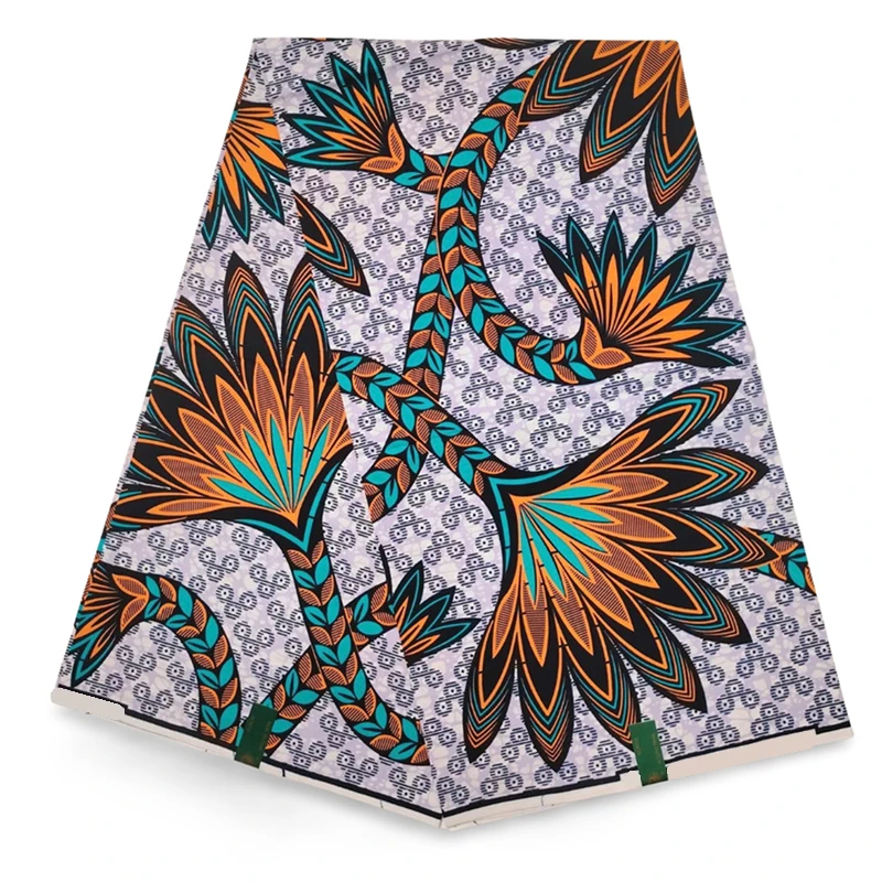 Nueva tela estampada de cera Ankara africana de alta calidad 100% algodón Real suave 6 yardas tela Batik nigeriana para mujer vestido de viaje costura