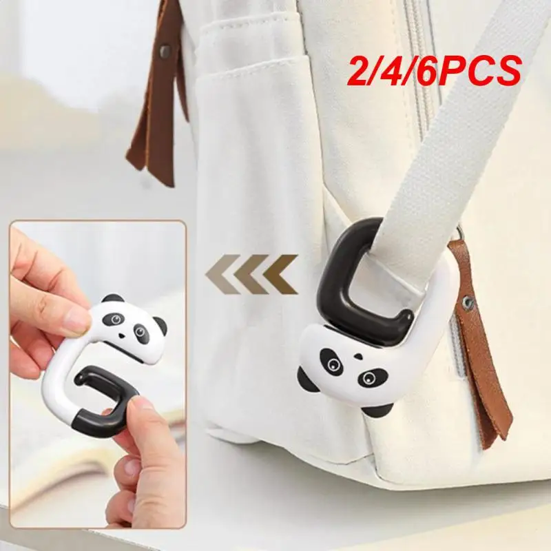 2/4/6PCS Bag Holder For Table Foldable Hook Folding Hook Holder Cartoon Hook Home Office School Storage Tool Handbag Hanger