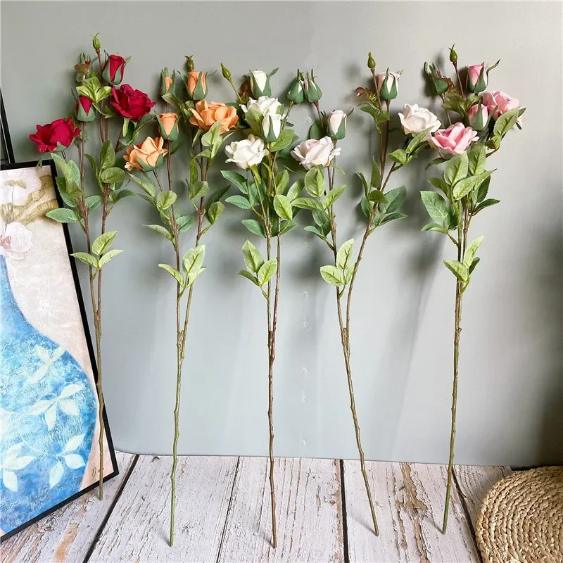 New beautiful artificial rose silk flowers delicate fake flower for home wedding decor Valentine\'s Day engagement floral