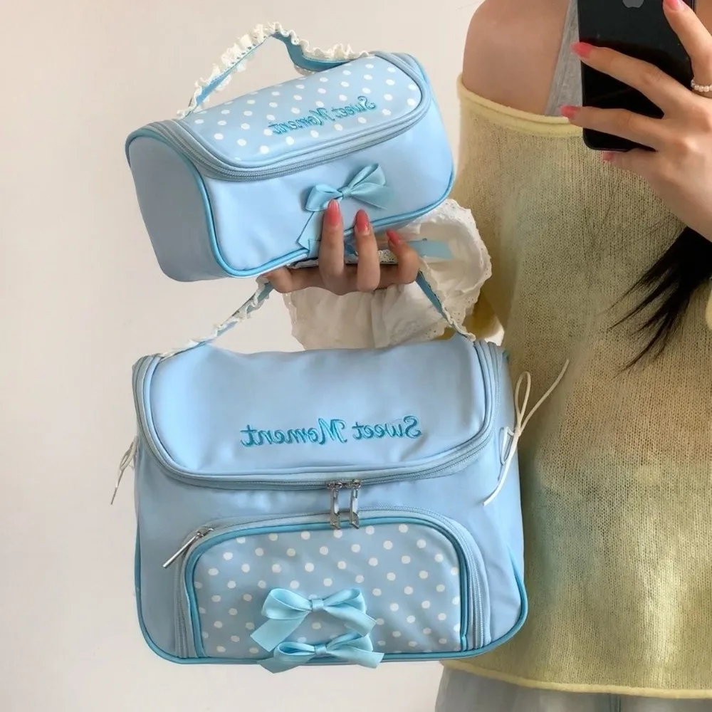 Large Capacity Makeup Bag Portable Water-resistant Handbag Storage Bag PU Leather Multifunctional Travel Cosmetic Bag Outdoor