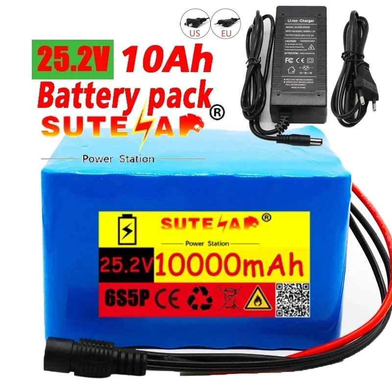 

25.2V 10Ah 6S5P 18650 li-ion battery pack 25.2v 10000mAh electric bicycle moped /electric/lithium ion battery pack+2A Charger