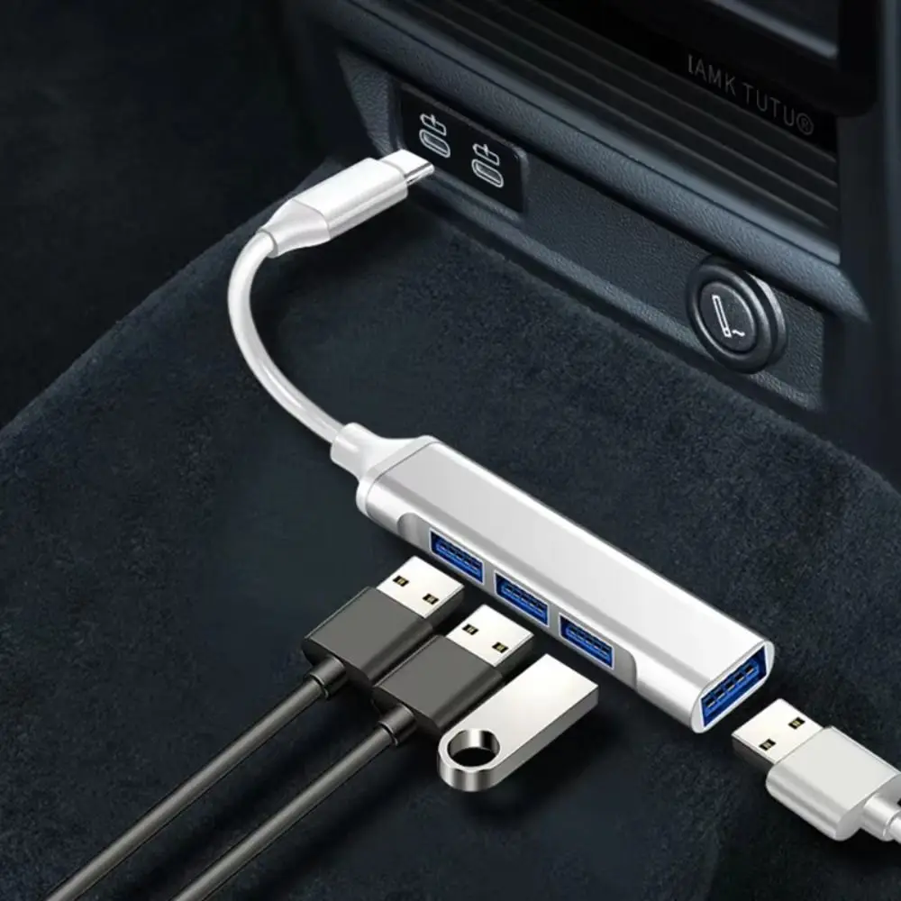 

4 Port USB 3.0 Hub OTG Multiport Type C Splitter Stable High Speed USB&Type-c Adapter for PC Computer Accessories PC