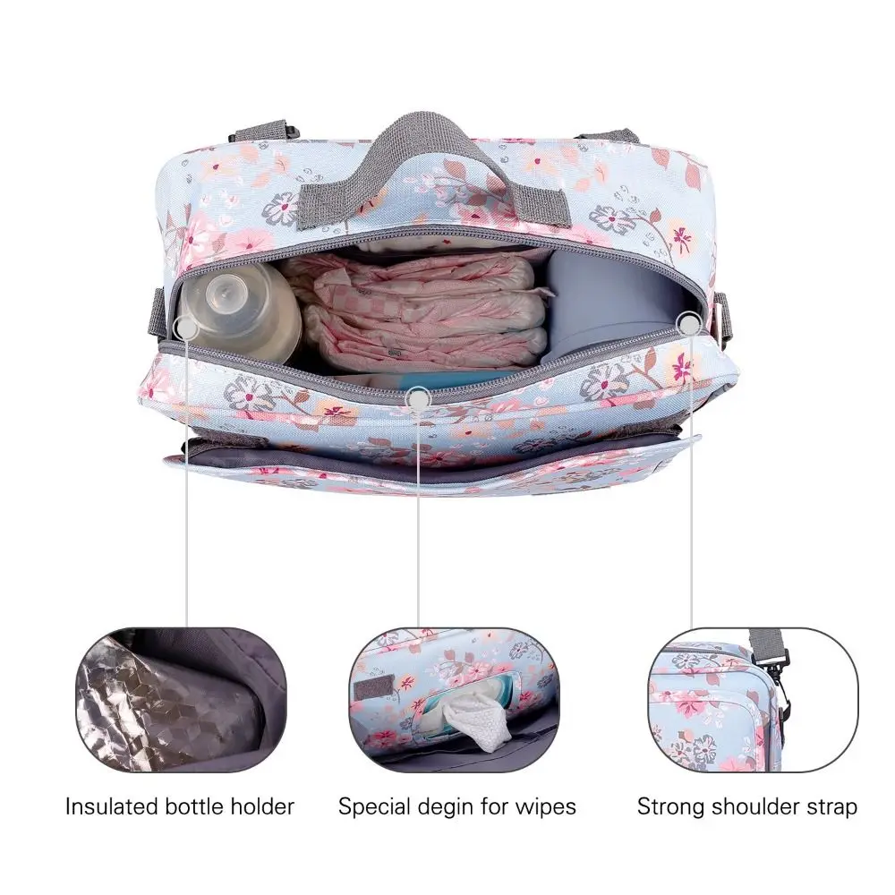 Polyester Baby Stroller Bag Large-Capacity Multiple Pockets Outing Travel Mummy Bag Waterproof Portable