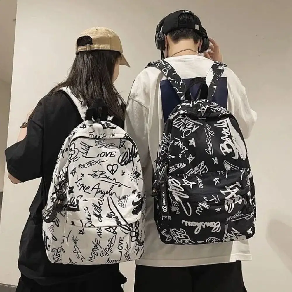 Новый модный рюкзак большой емкости с граффити, ультралегкие сумки для книг, сумка через плечо в корейском стиле