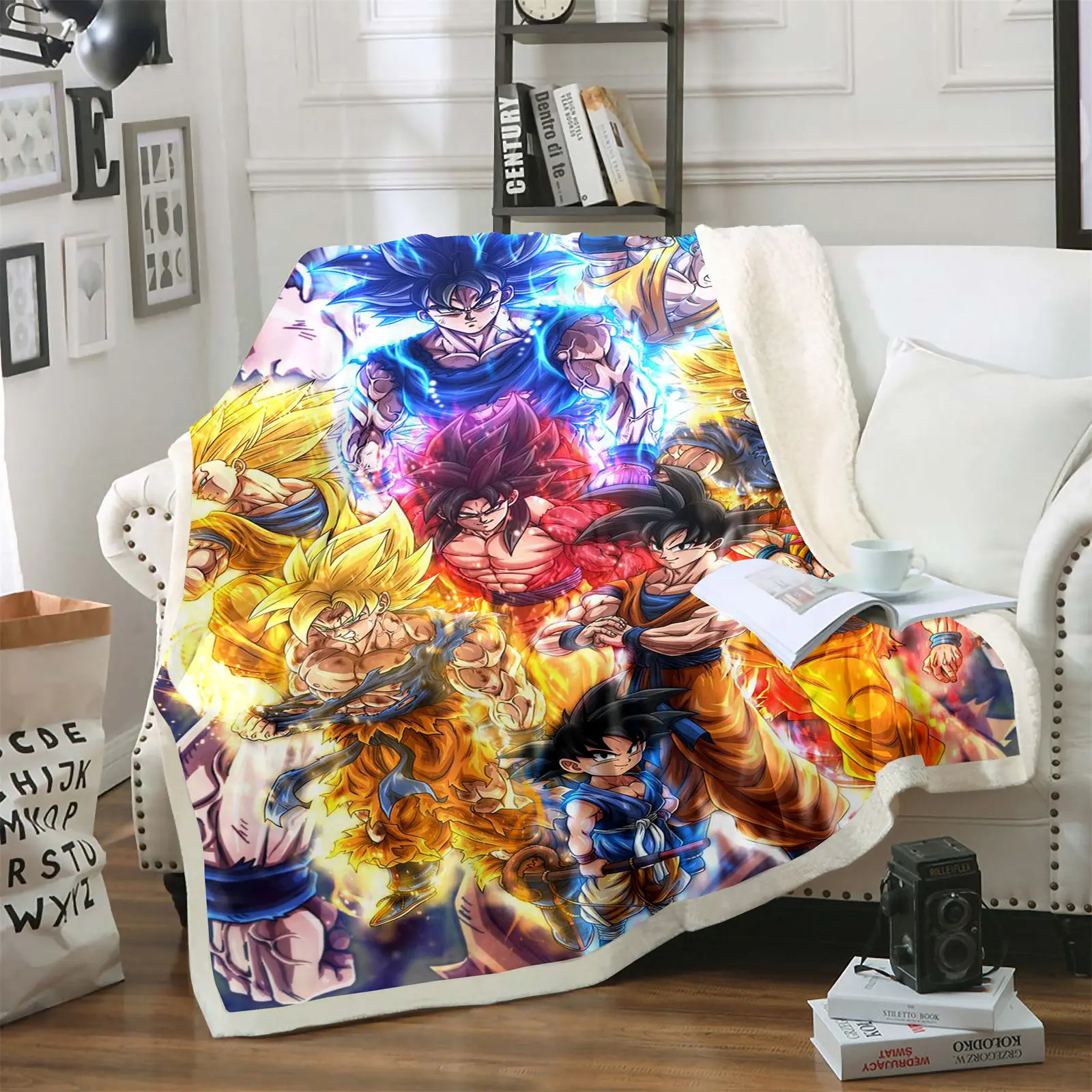 Dragon Ball Anime Blanket For Winter Furry Microfiber Fabric Home Travel Airplane Bed Blankets And Throws Luxury