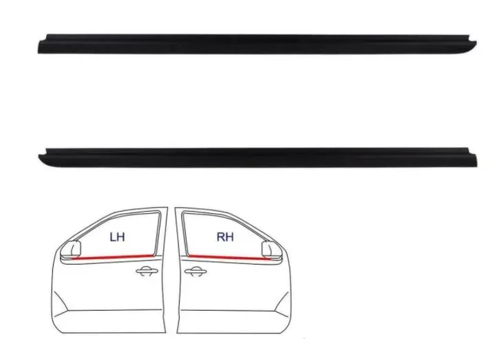 トヨタハイエースガラスストリップ,2ピース,窓用ラバー,ハイエースガラスプロテクター,68161-26040 68162-26040