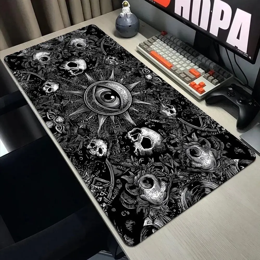 

Skull Mandala Mouse Pad Computer Accessories Office Game Table Mats Rubber Anti-slip Gaming Keyboard Mousepads Desk Pads 300x600