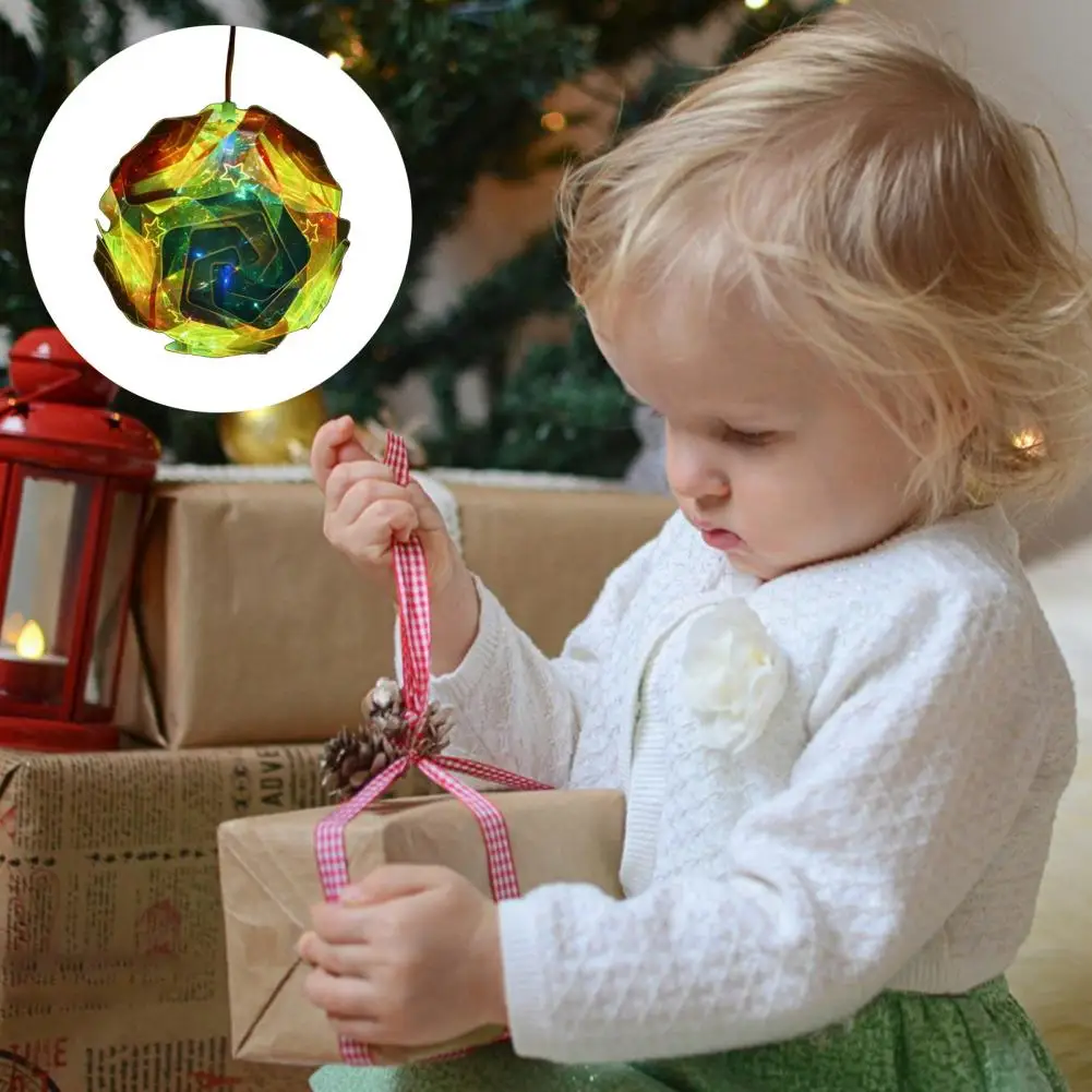 Color Block Lantern Handmade Colorful Lantern Colorful Handmade Lantern Kit for Kids Geometric Rainbow Design Pvc Sheer for New