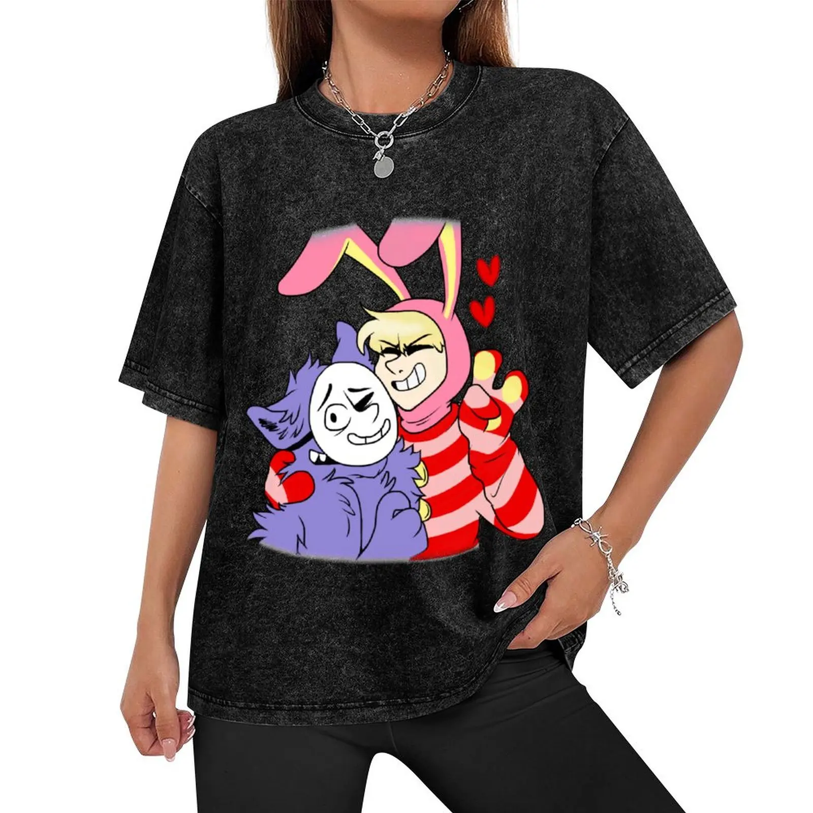 popee and kedamono T-Shirt summer tops anime t shirts oversized graphic tee oversized t shirts for men pack