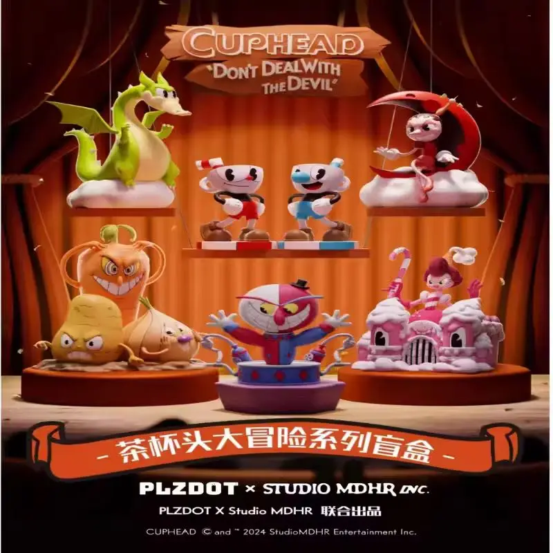 Plzdot X Studio Mdhr Cuphead Adventure Series Blind Box Gioco co-branded Periferico Ornamento alla moda Giocattolo Decorazione del desktop Figura