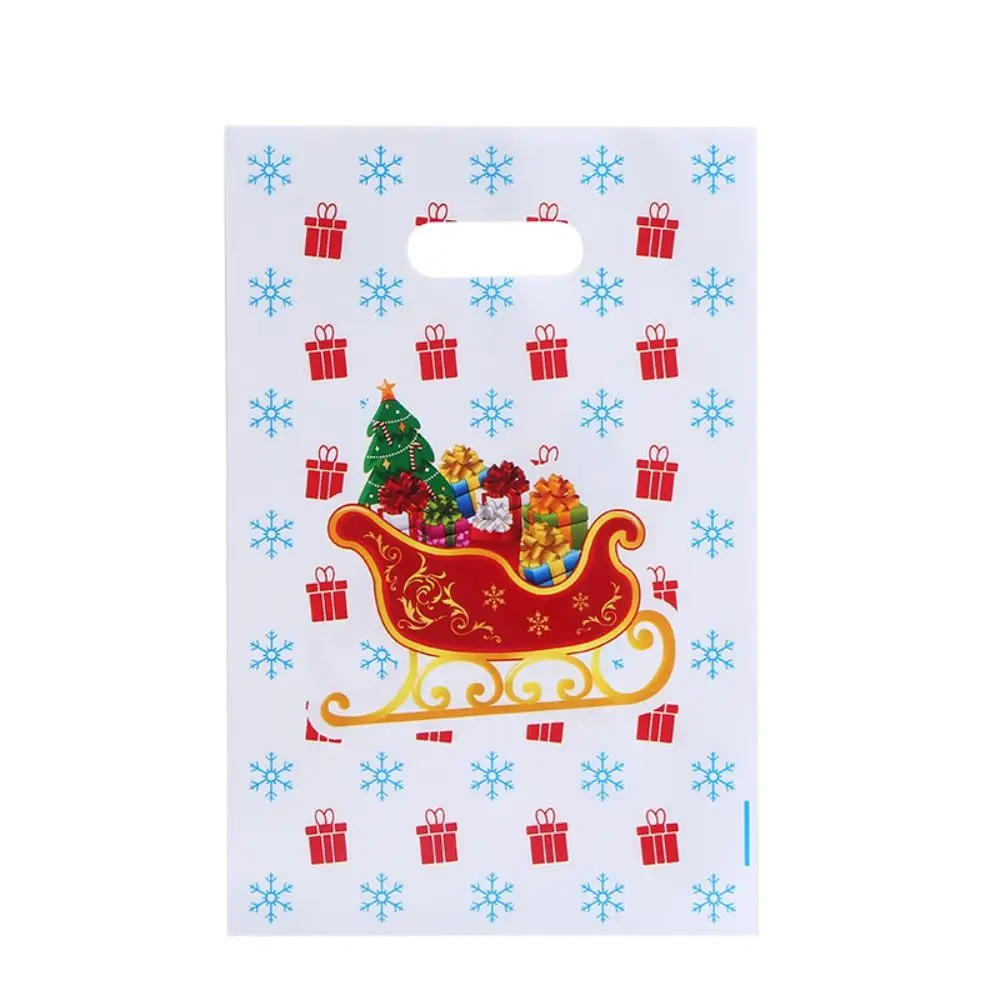 50/100pcs OPP Christmas Candy Bags 12.5*27.5cm With Rope Christmas Gift Bag Christmas Element Santa Claus Snowman