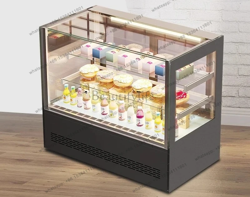 Infinity desktop refrigerator Commercial bar Dessert display cabinet Fruit fresh-keeping cabinet Air cooling