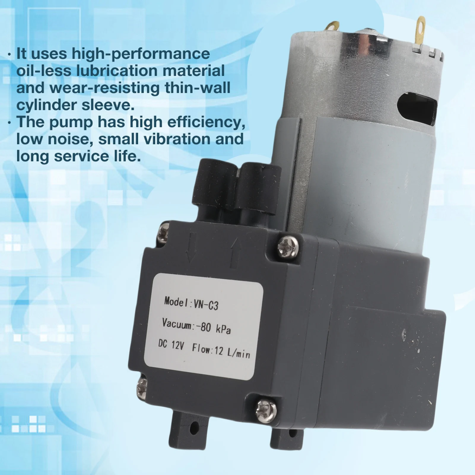 

Mini Oilless Vacuum Pump Vacuum Pump ‑80KPa 12L/min for Gas Mini Oilless Vacuum Pump Oilless Pump Oilless Vacuum Pump