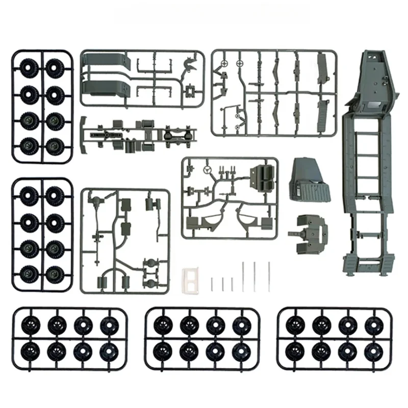 Tracteur semi-remorque, véhicule militaire, jouets, bloc d'assemblage de voiture, Kit de modèle, cadeau, bricolage, scène de Collections de l'armée