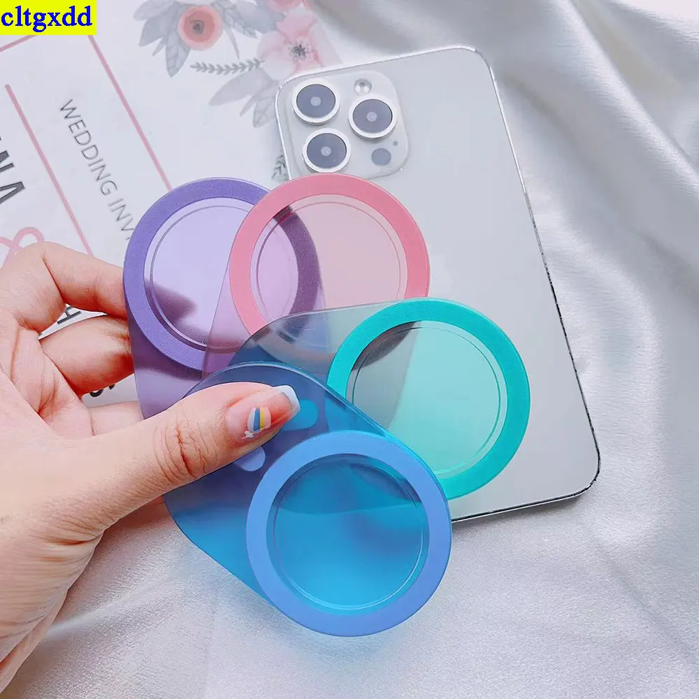 cltgxdd 1 pezzo trasparente color caramella per Magsafe borsa di aspirazione magnetica ellittica magnetica persona pigra supporto base impugnatura del telefono
