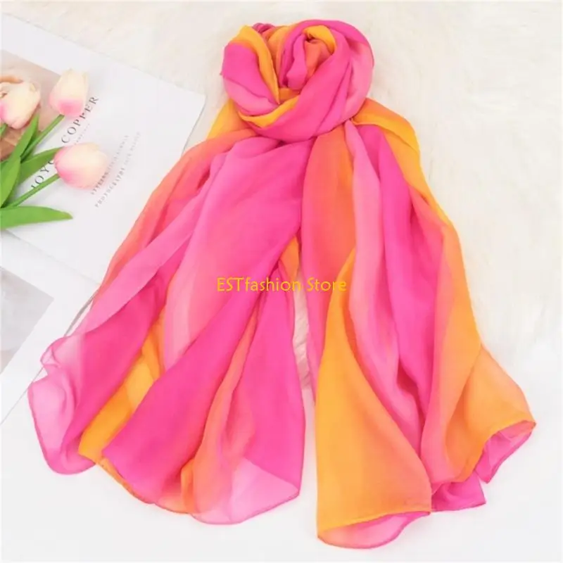 Y5GC Long Sheer Scarf Belly Dance Veil for Women Belly Dancing Headpiece Long Dance Head Scarf Wrap Shawl 180x100cm