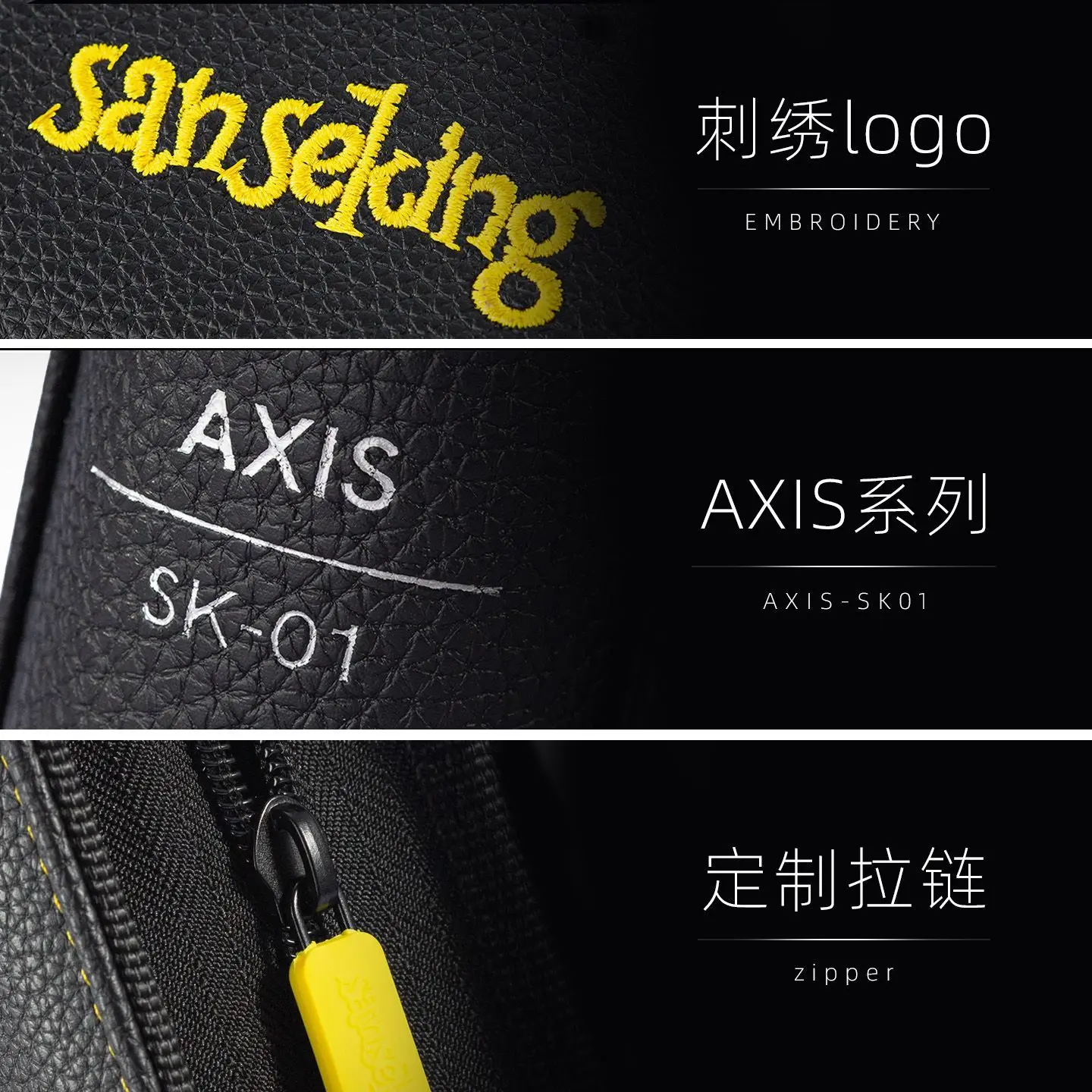 Sanseking AXIS Series 4/9/12 Grid Zipper Card Binder Album Black White Pink for PTCG Pokémon Yu-Gi-Oh! Trading Card Holders