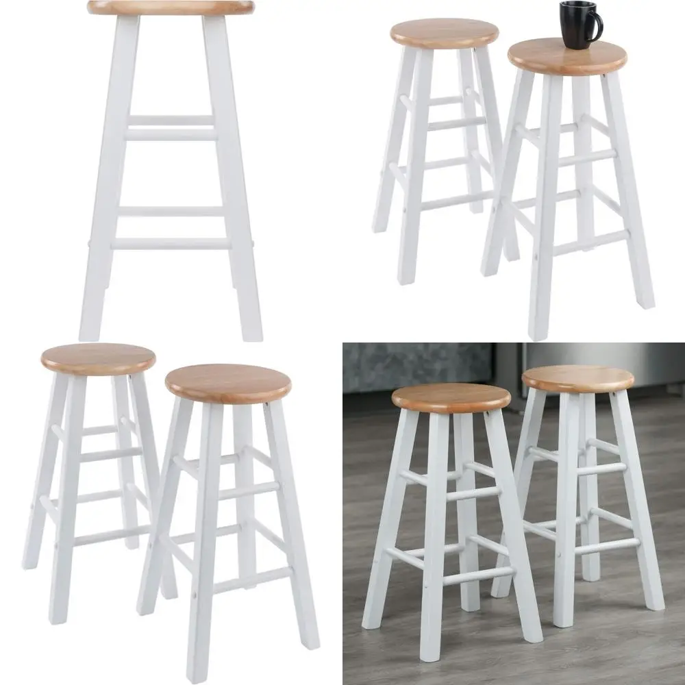 

24 Natural & White Element Counter Stools, 2-Piece Set