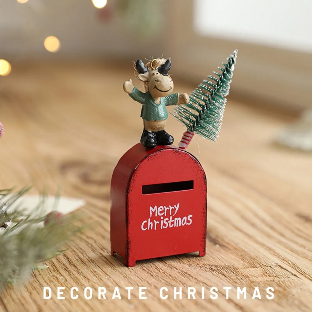 

Santa Clasu Christmas Hanging Decoration Mailbox Pendant Xmas Ornament Pendant Creative Cute Christmas Tree Ornament