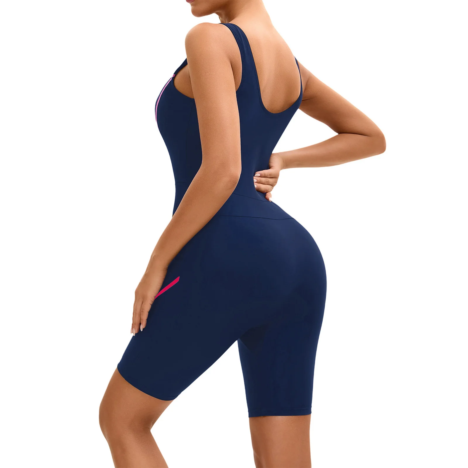 

Womens Swim Leotard One-Piece Swimsuit Rash Guard Bathing Suits Sleeveless Jumpsuit Surfing Swimwear Beachwear Summer Romper