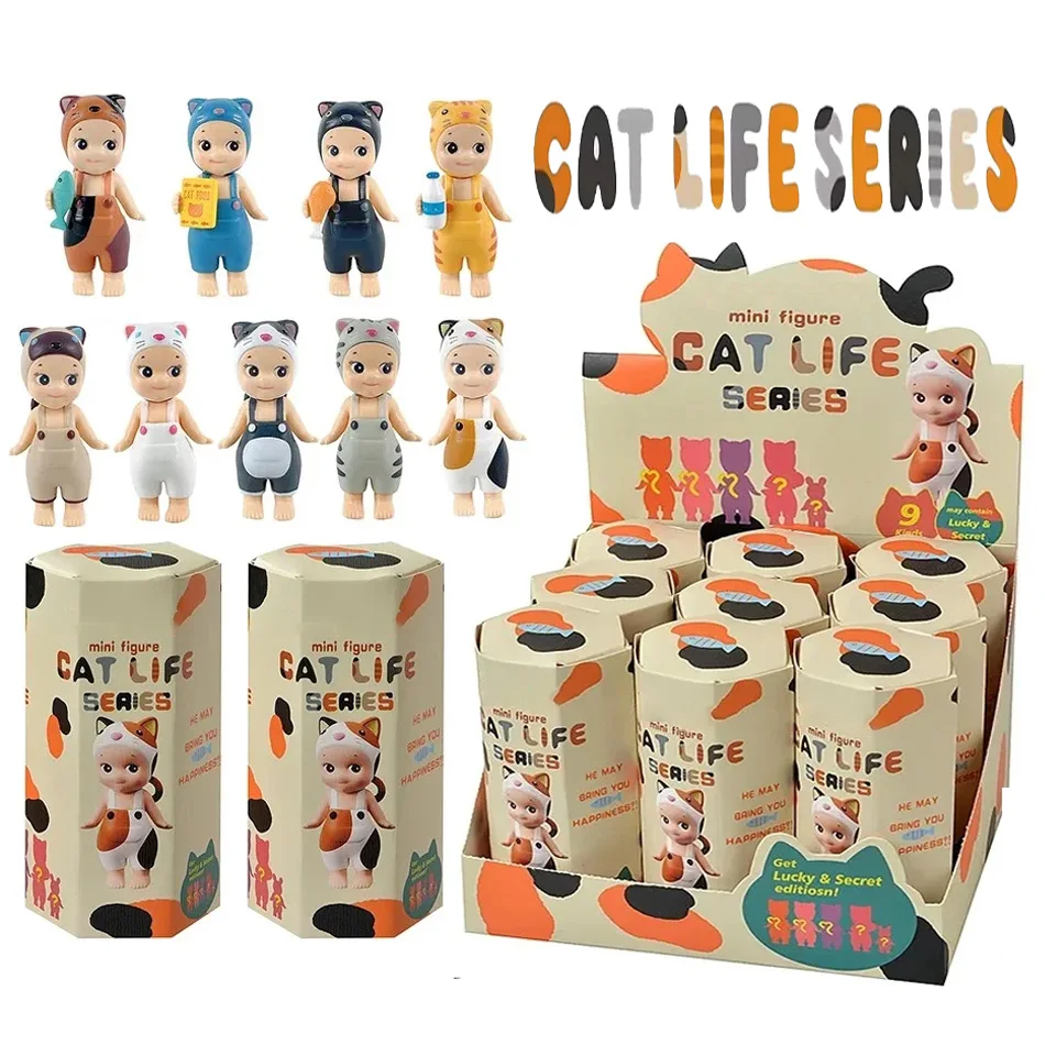 Miauw Miauw Dagelijkse Serie Kat Blind Box Trendy Speelpop Desktop Cartoon Creatief Ornament Handgemaakte Mysterieuze Box Girl Gift