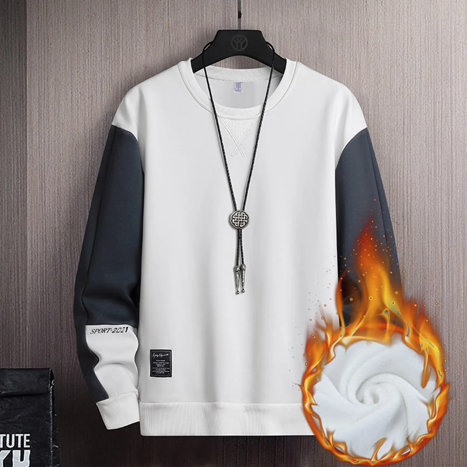 

Harajuku модные лоскутные мужские толстовки 2024, осенние свободные повседневные пуловеры с длинными рукавами, топы y2k, уличная одежда, топы