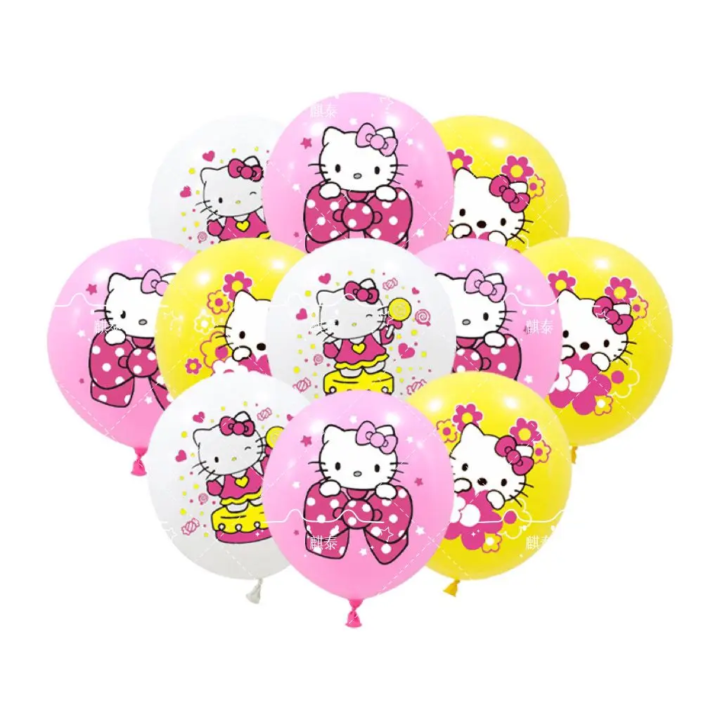 Miniso Hello Kitty Internet Celebrity Birthday Party Balloon Increase Thickening Non Explosive Cartoon Fashion Cute Decoration