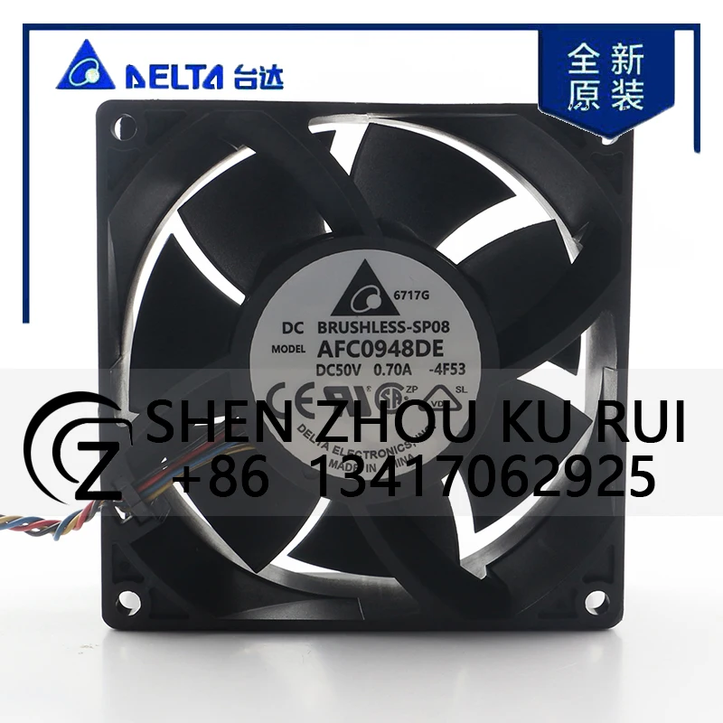 دلتا 12 فولت 24 فولت 48 فولت تيار مستمر 50 فولت 0.70A التيار المتناوب EC 9038 90X90X38 مللي متر 9 سنتيمتر PWM خزانة محول تردد المزدوج الكرة تحمل AFC0948DE مروحة التبريد #1