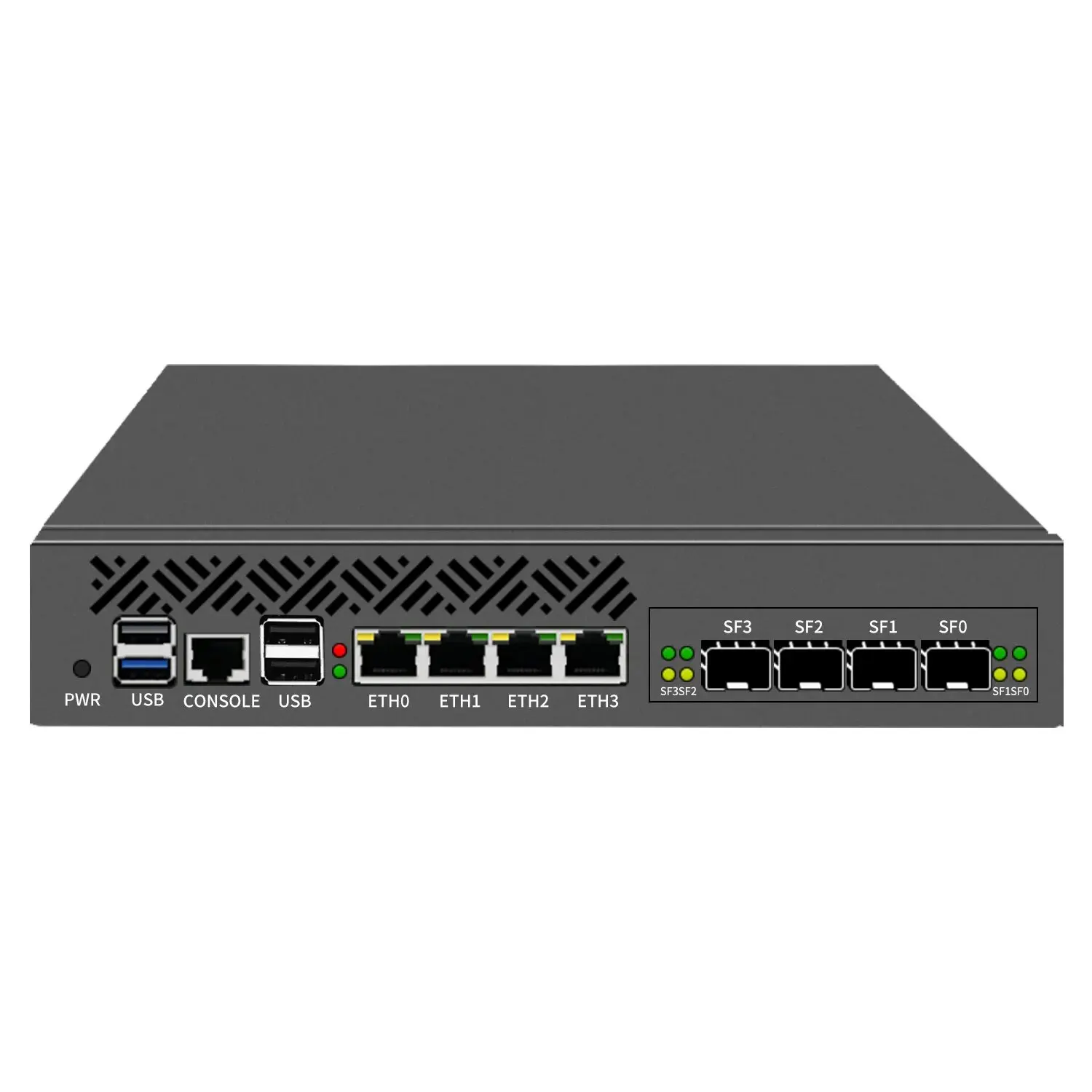 1U 9.5 Inch Industrial PC Server Intel N150 Quad Core 4x10G/2x10G SFP 4x2.5G LAN Firewall Appliance Network Security Rack Mount