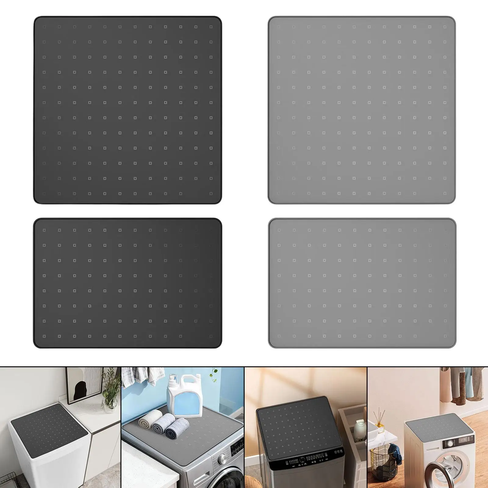 Universal Washing Machine Refrigerator Mat Silicone Protection Pad Antislip Dustproof Waterproof for Clothes Dryer Accessory