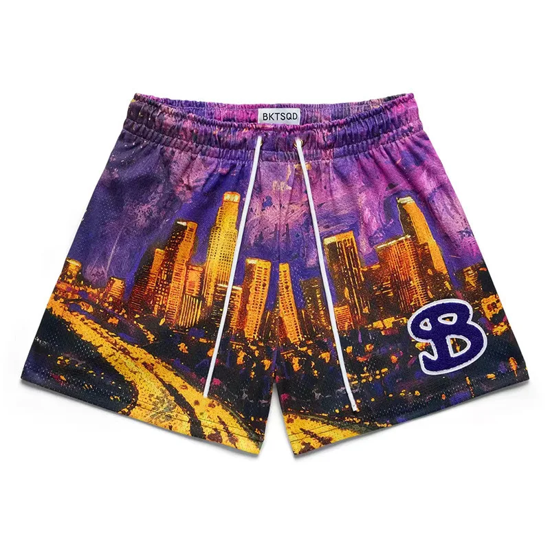 

2025 BUCKETSQUAD Summer Mesh Basketball Shorts Men's Quick Drying Brand Sports Shorts Casual Trendy Running Shorts Mens