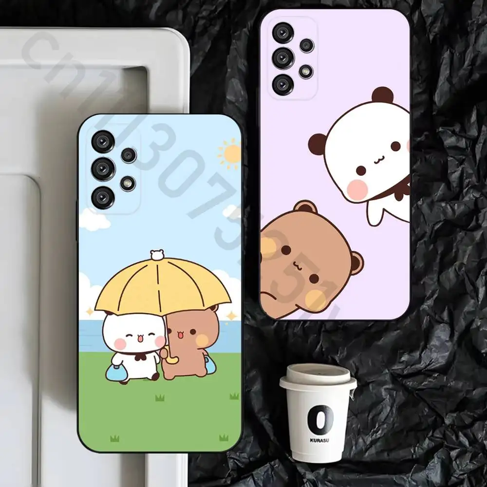 For Cartoon Bubu Dudu Phone Case for Samsung Galaxy S25 S24 S23 S22 S21 S20 Ultra Plus Cool Frosted Soft Cover Funda